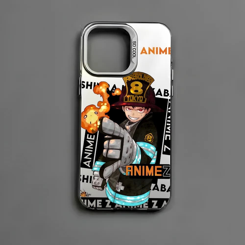 Coque iPhone Fire Force – Shinra et Iris | Édition DreamOtaku