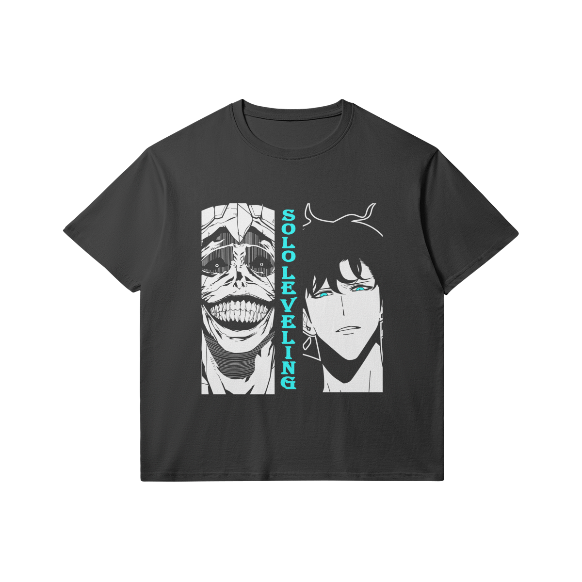 Only Levelin - T-shirt Sung Jin-woo et Statue Divine
